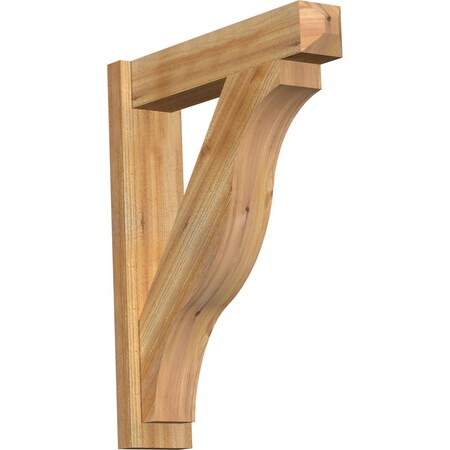 Ekena Millwork Funston Craftsman Rough Sawn Outlooker, Western Red Cedar, 6"W x 26"D x 32"H OUT06X26X32FST04RWR